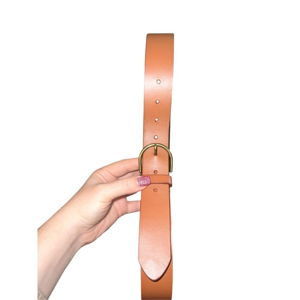 ✨AMERICAN EAGLE WOMEN BROWN HIGH-WAISTED LEATHER SZ MEDIUM BELT✨ - Picture 5 of 7